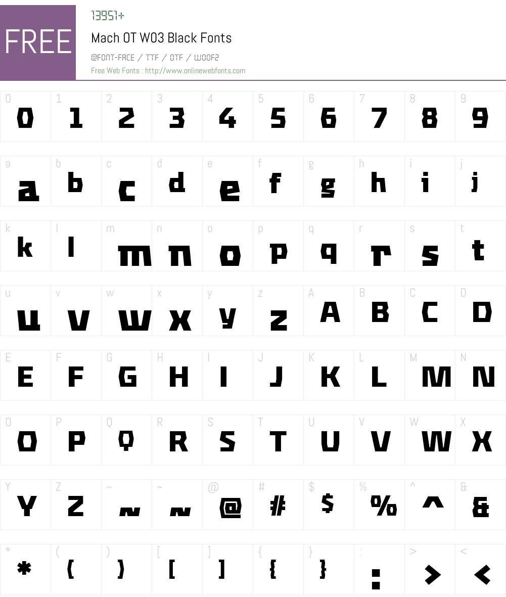 FF Mach Font Screenshots