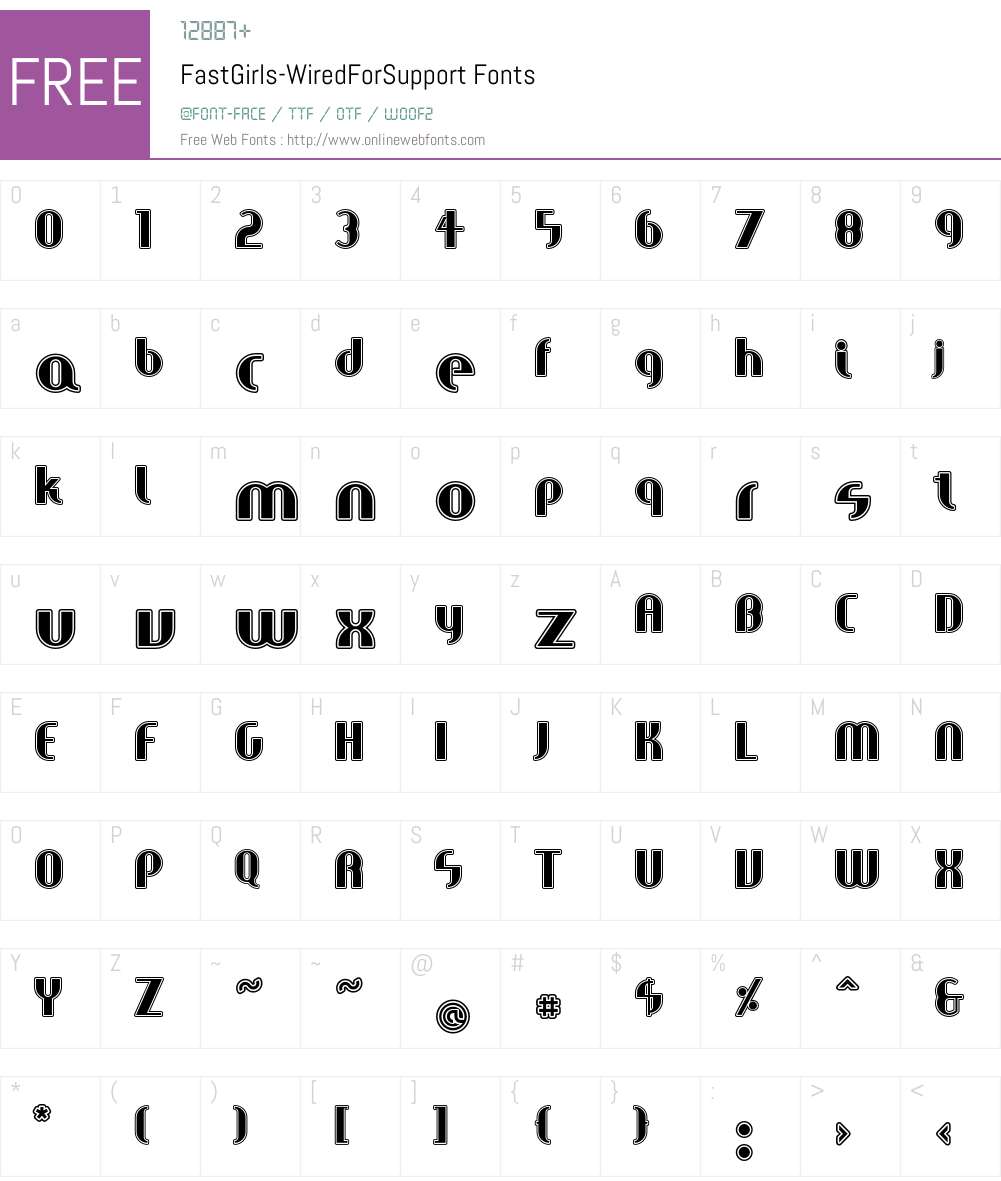 FastGirls Font Screenshots