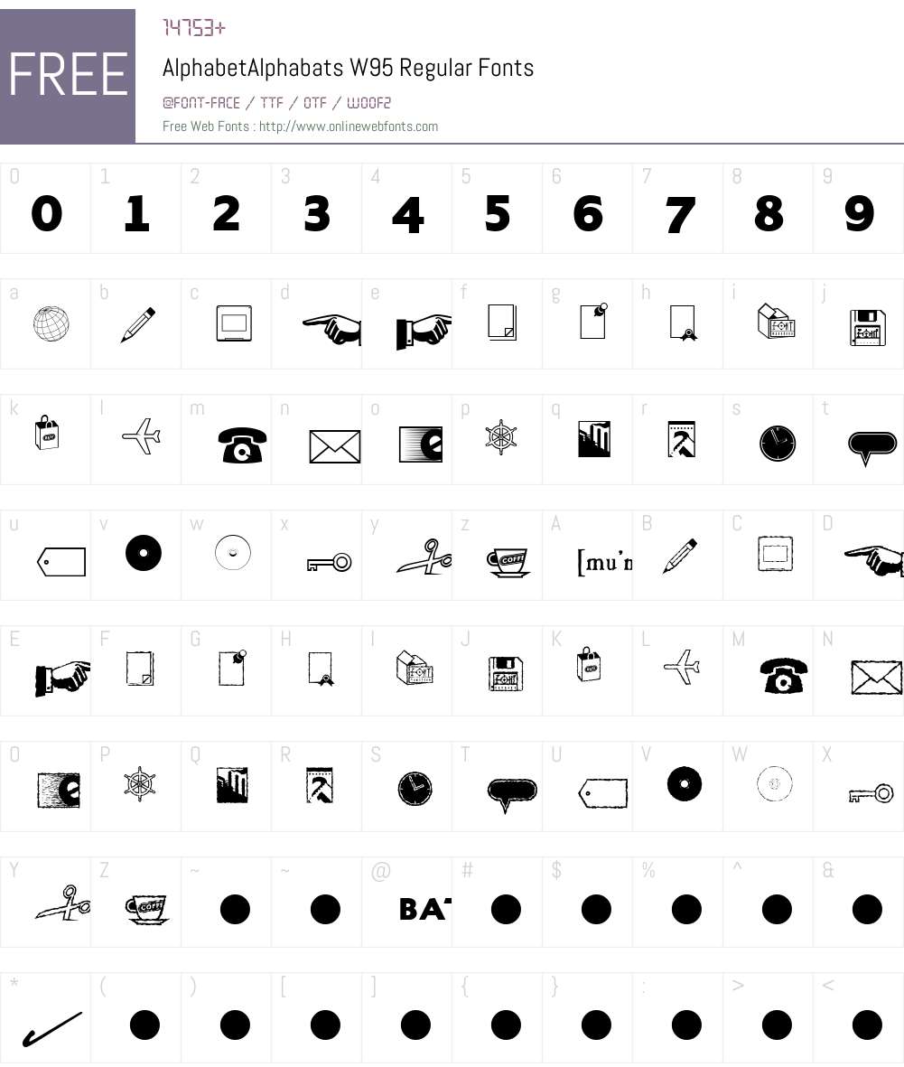 Alphabet Font Screenshots