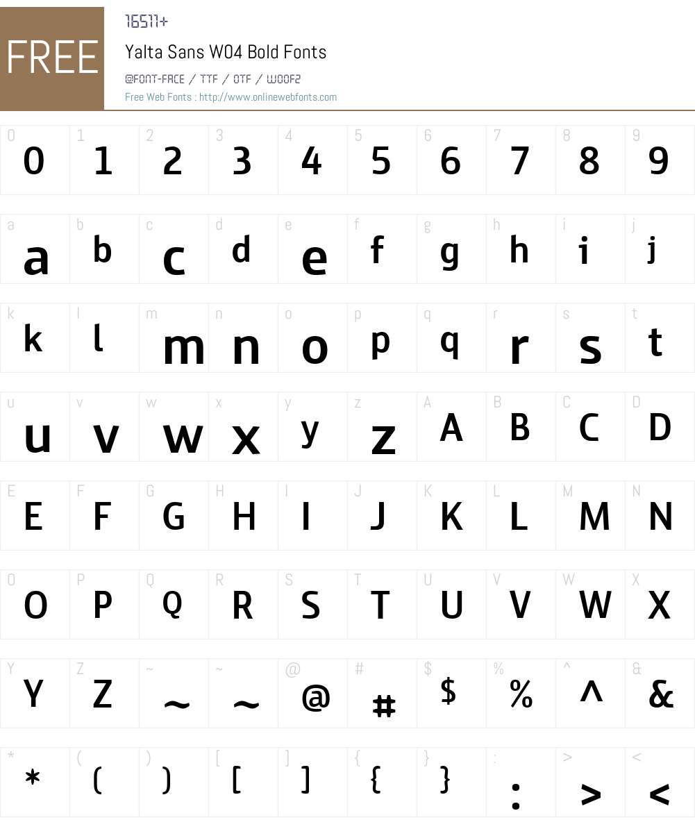 Yalta Sans Font Screenshots