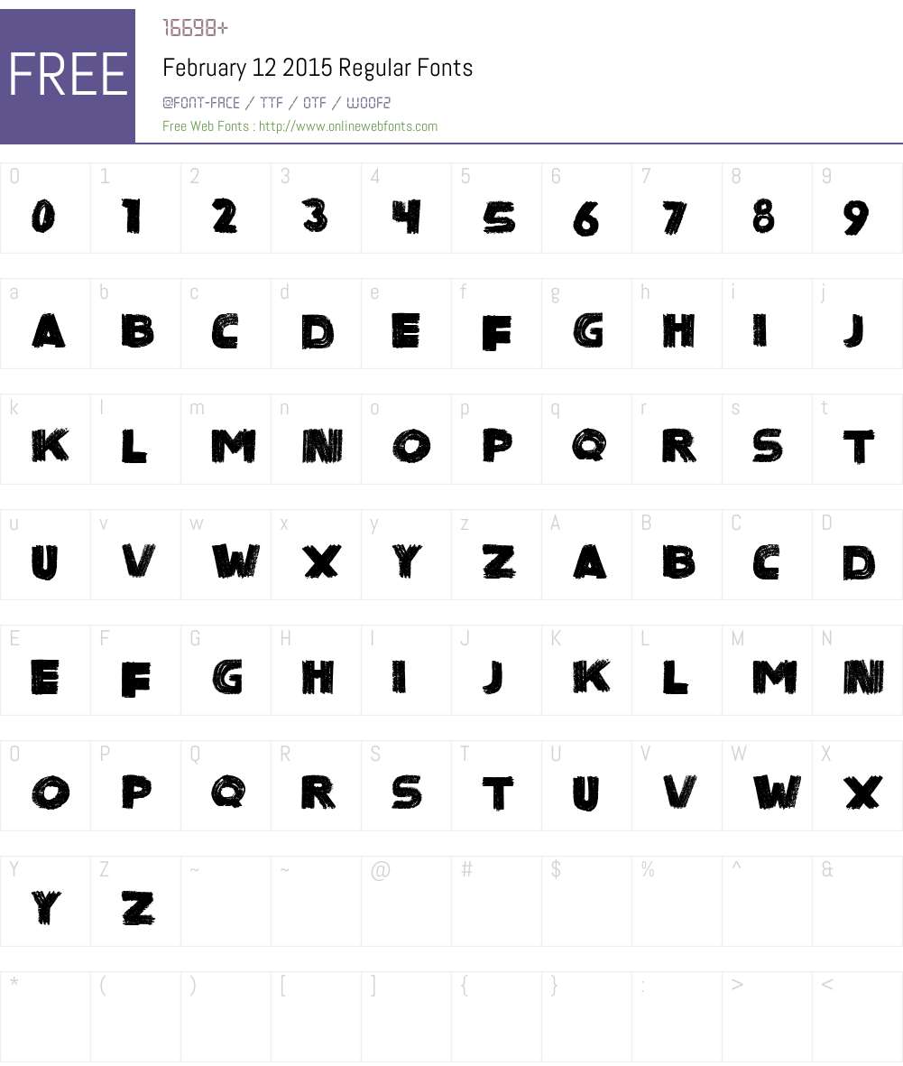 February 12 2015 Font Screenshots