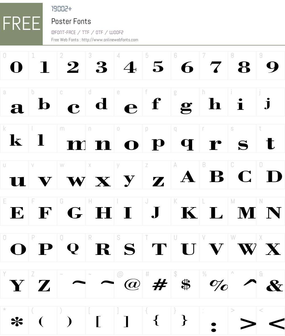 Poster Font Screenshots