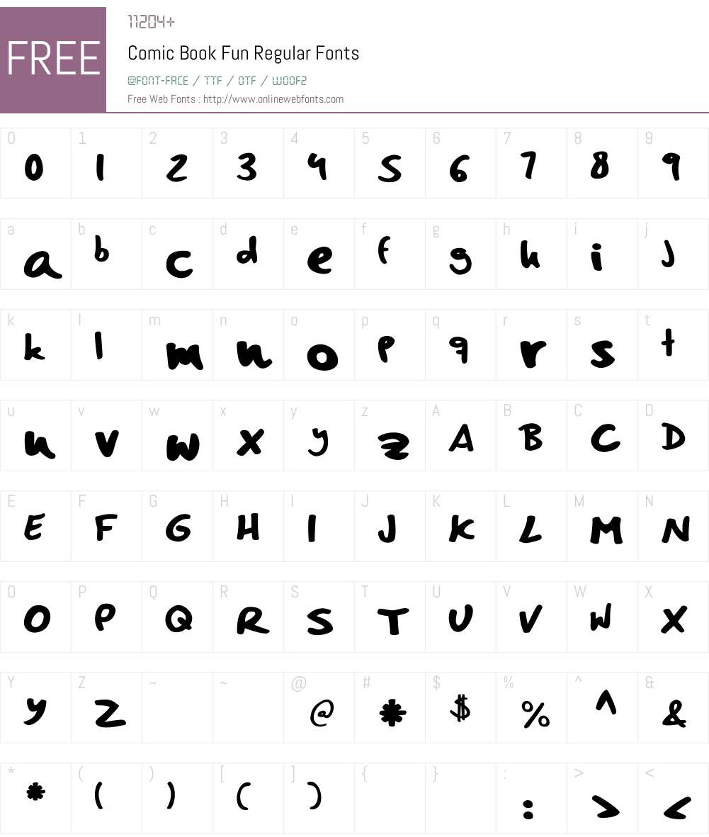 Comic Book Fun Font Screenshots