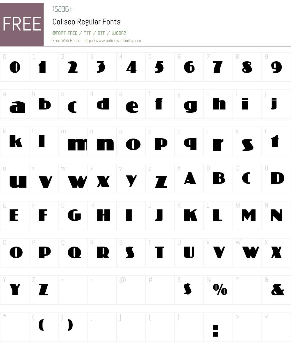 Coliseo Font Screenshots