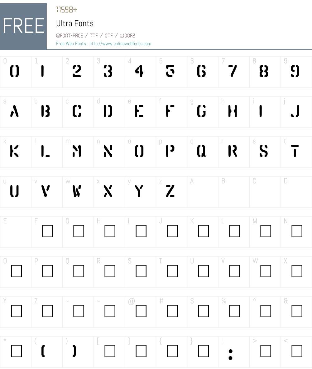 Ultra Font Screenshots