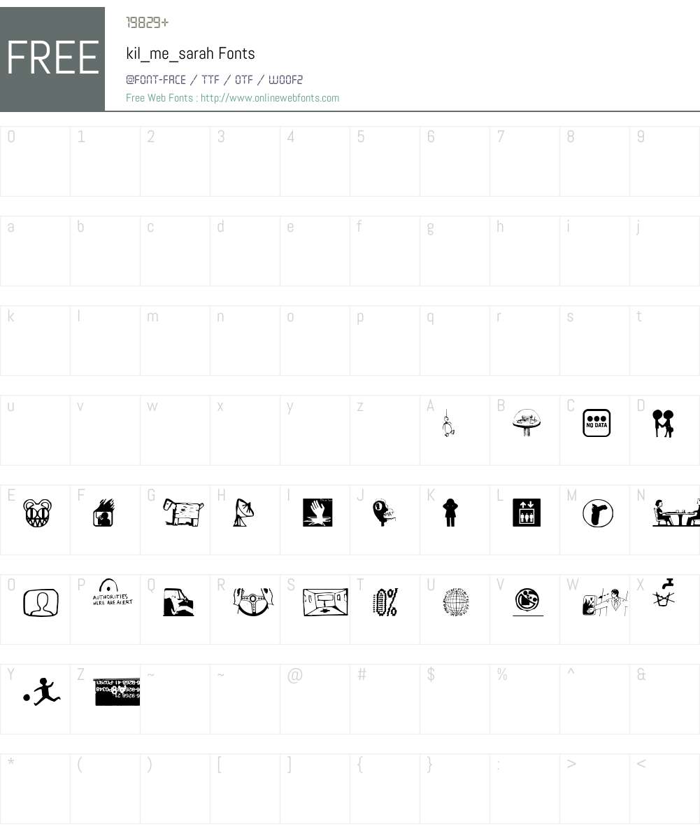 kil_me_sarah Font Screenshots