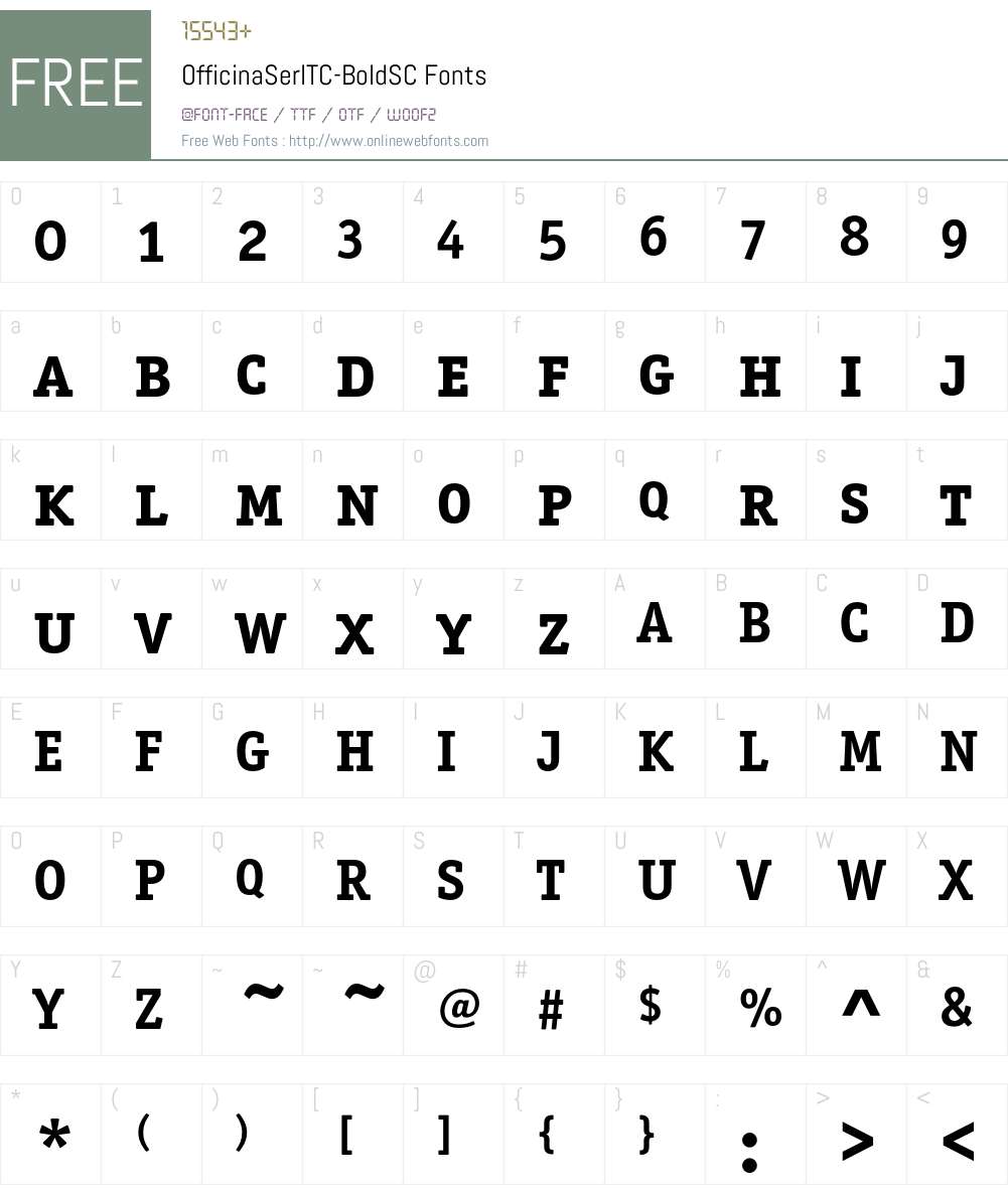 OfficinaSerITC Font Screenshots