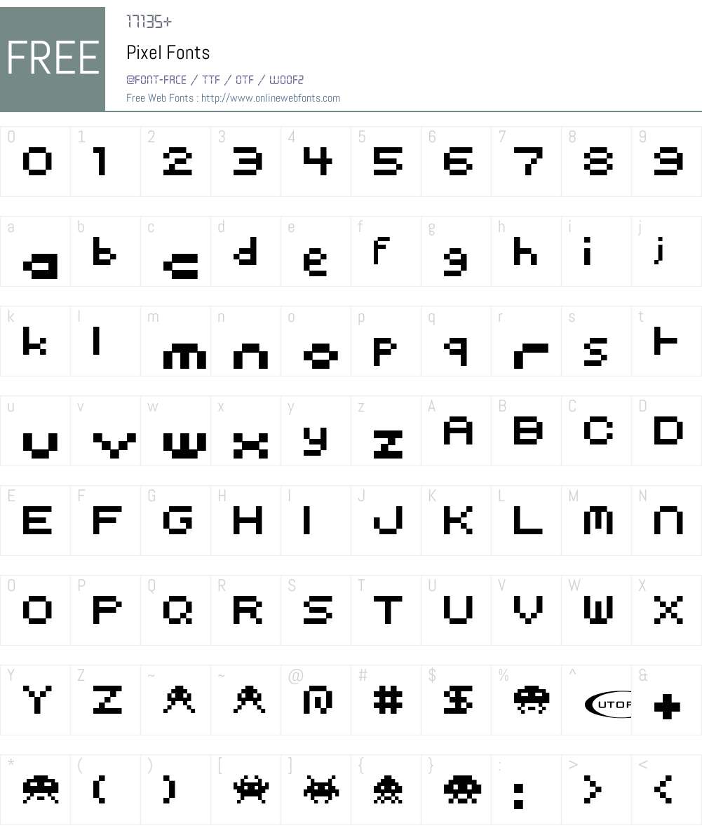 Pixel Font Screenshots