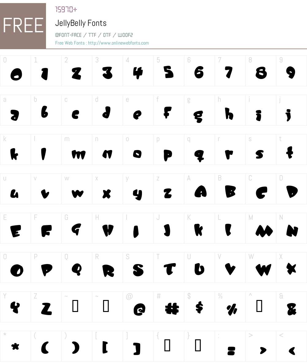 JellyBelly Font Screenshots