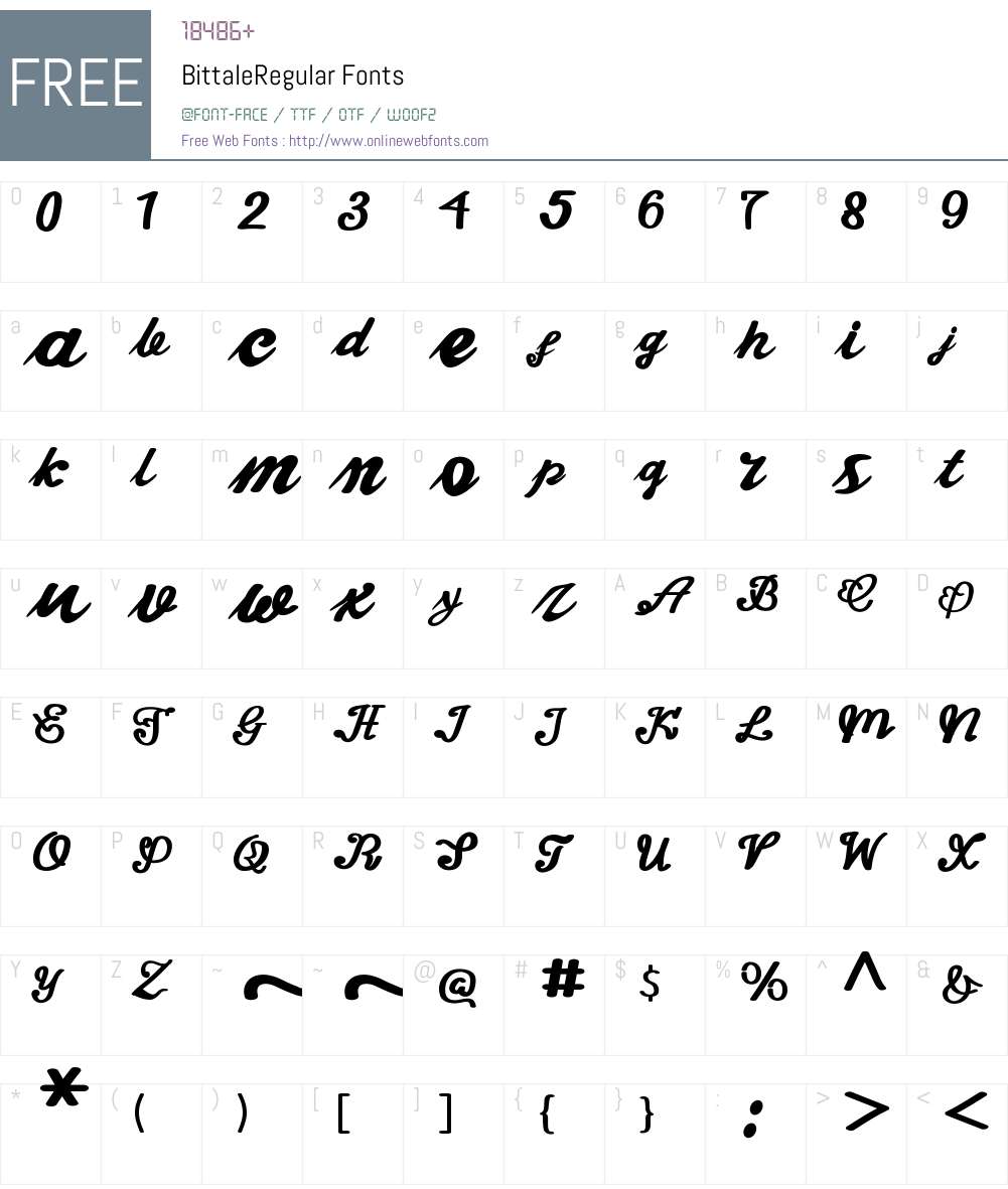 BittaleRegular 1.002;Fontself Maker 3.5.1 Fonts Free Download ...