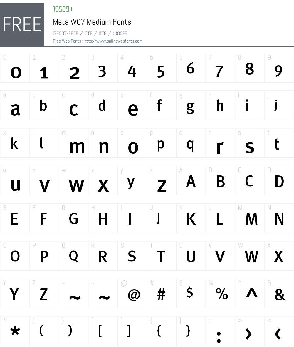 Meta Pro Font Screenshots