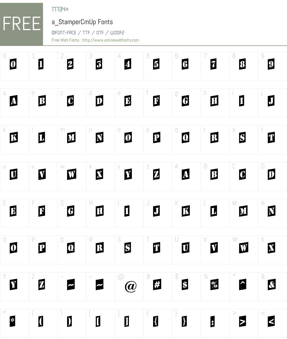 a_StamperCmUp Font Screenshots