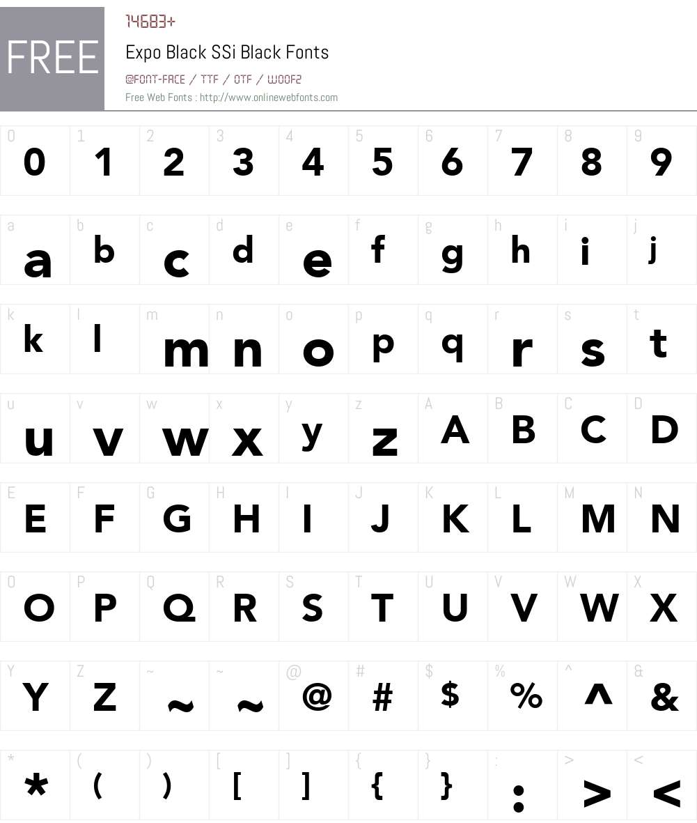 Expo Black SSi Font Screenshots