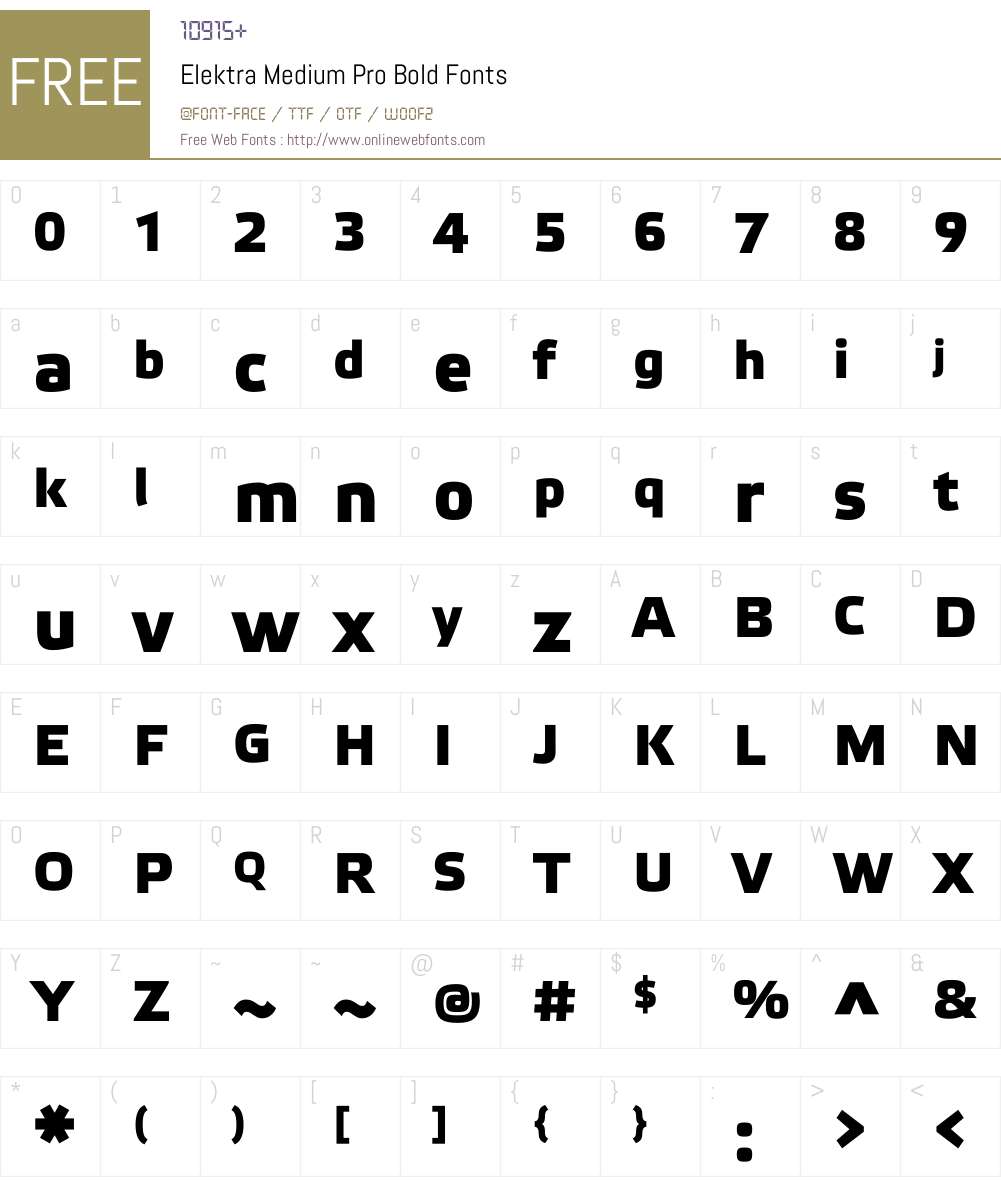Elektra Medium Pro Font Screenshots