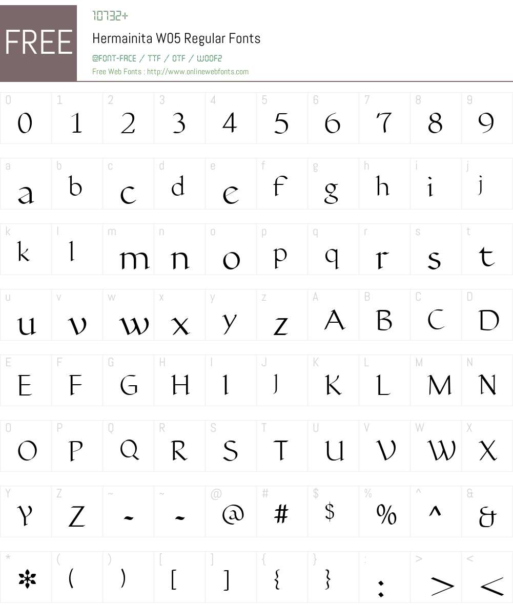 HermainitaW05-Regular Font Screenshots