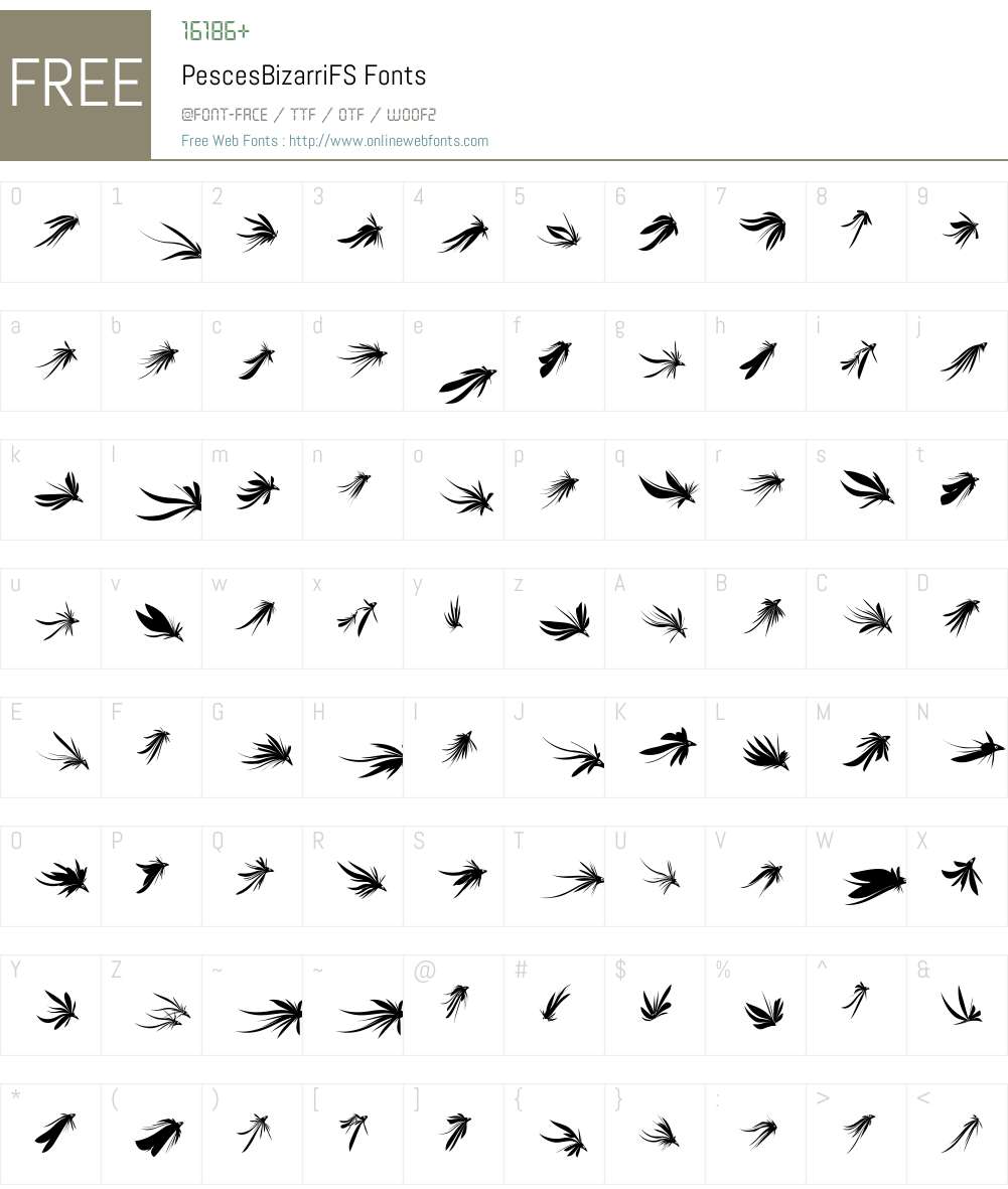 PescesBizarriFS Font Screenshots