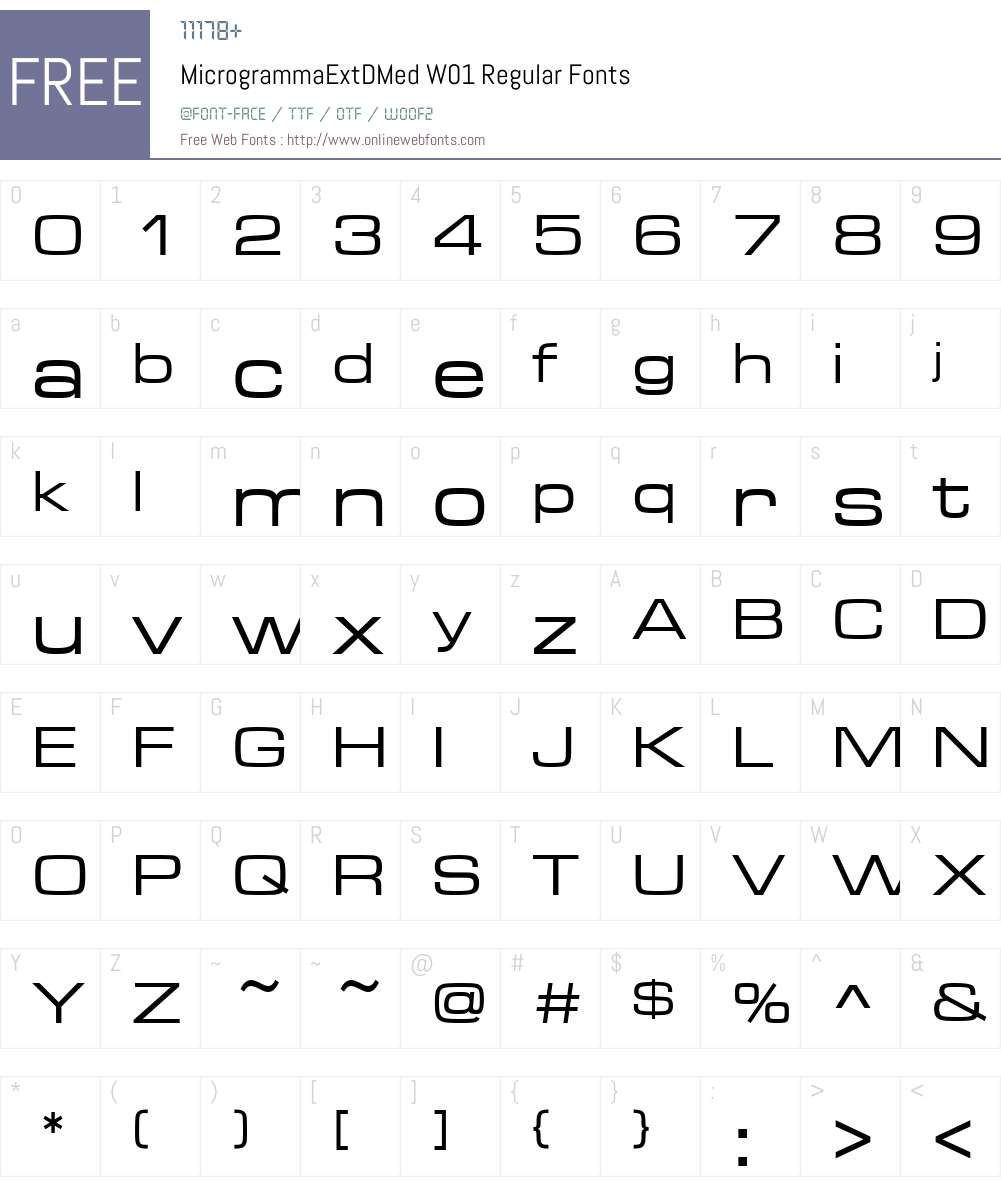 Microgramma Font Screenshots