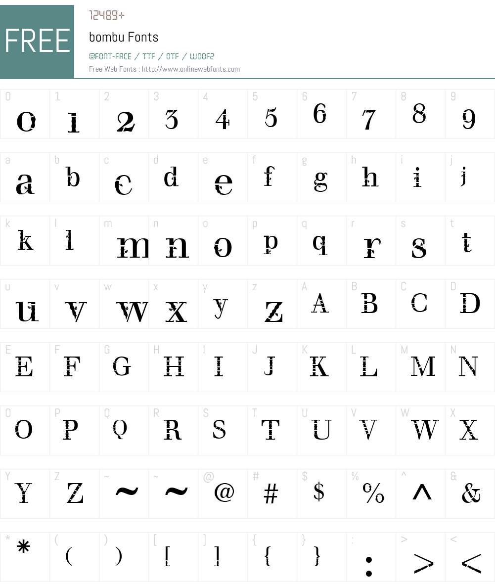 bombu Font Screenshots