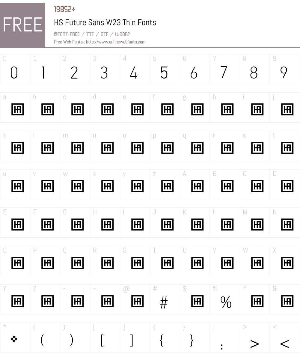 HS Future Sans Font Screenshots