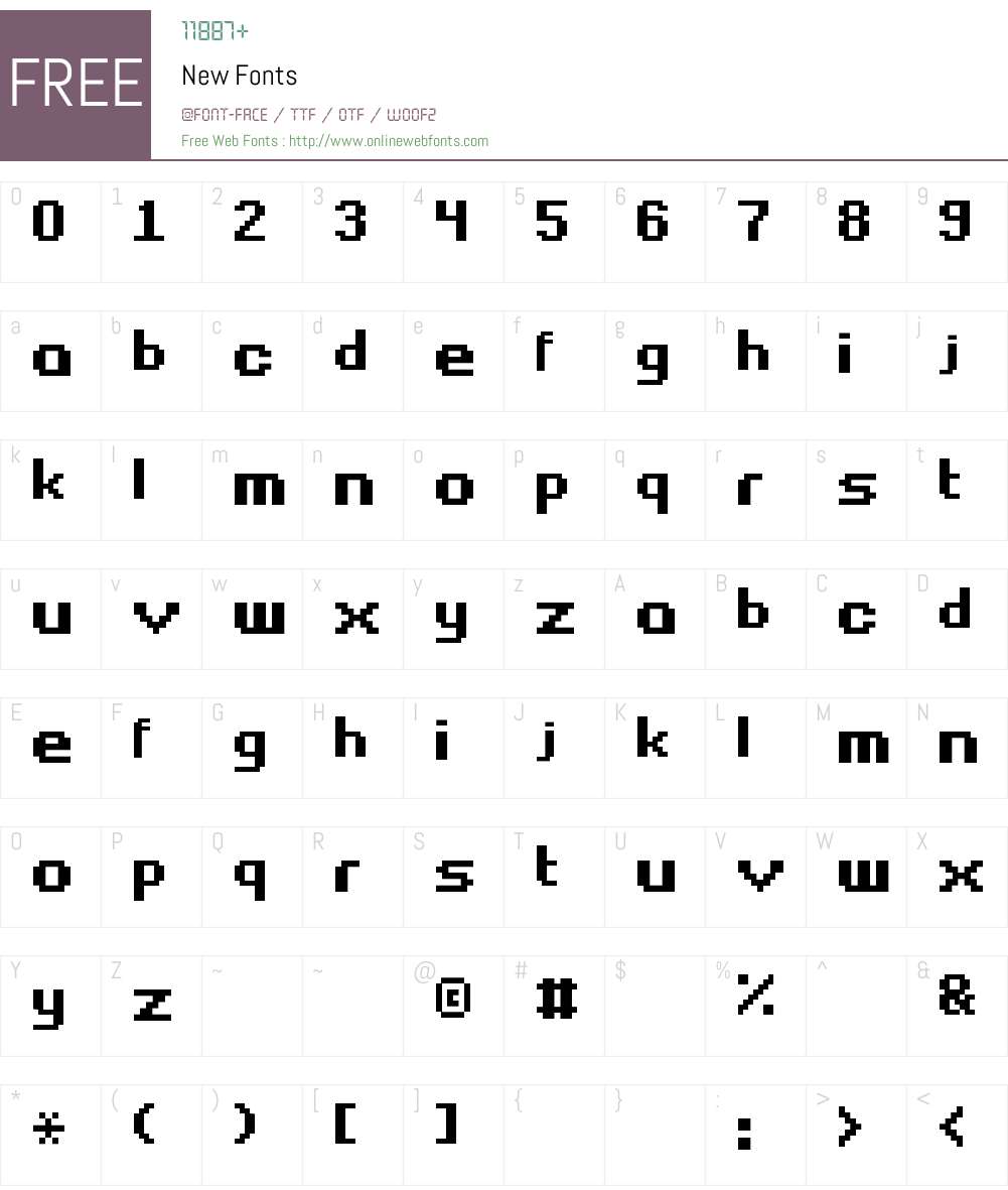 New Font Screenshots
