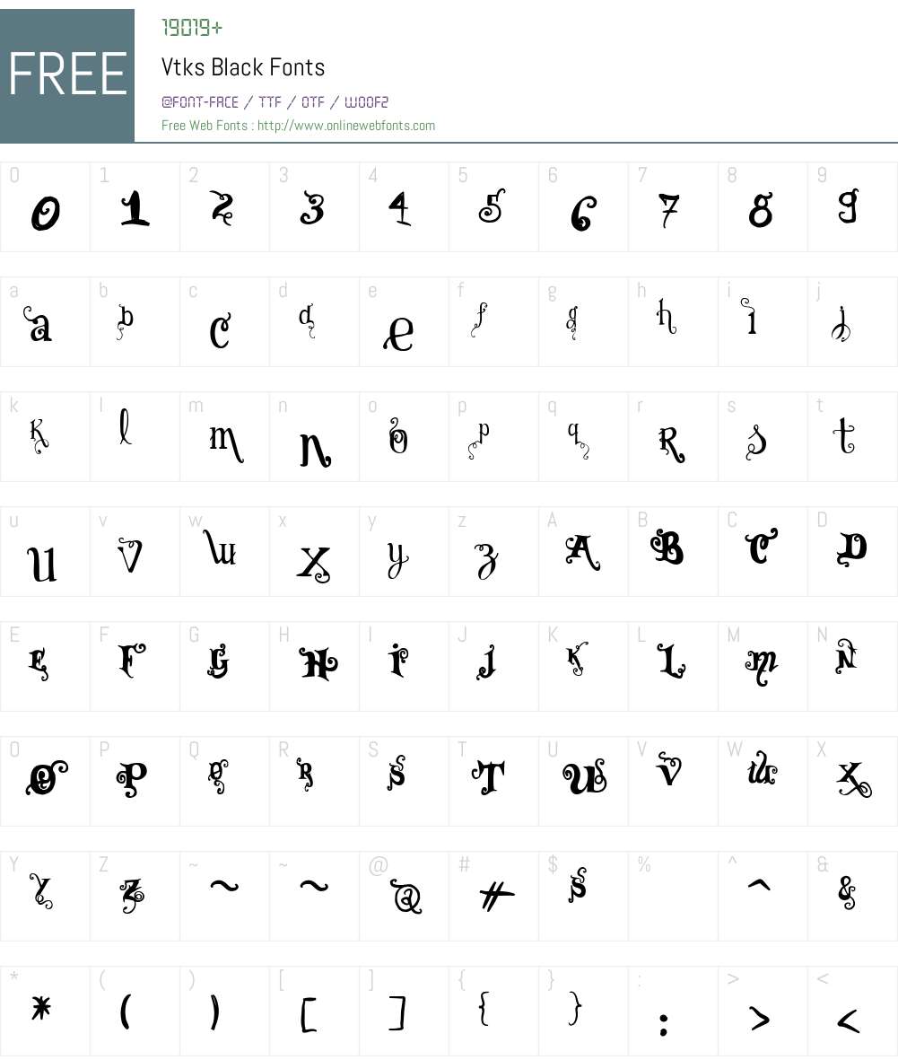 Vtks Black Font Screenshots