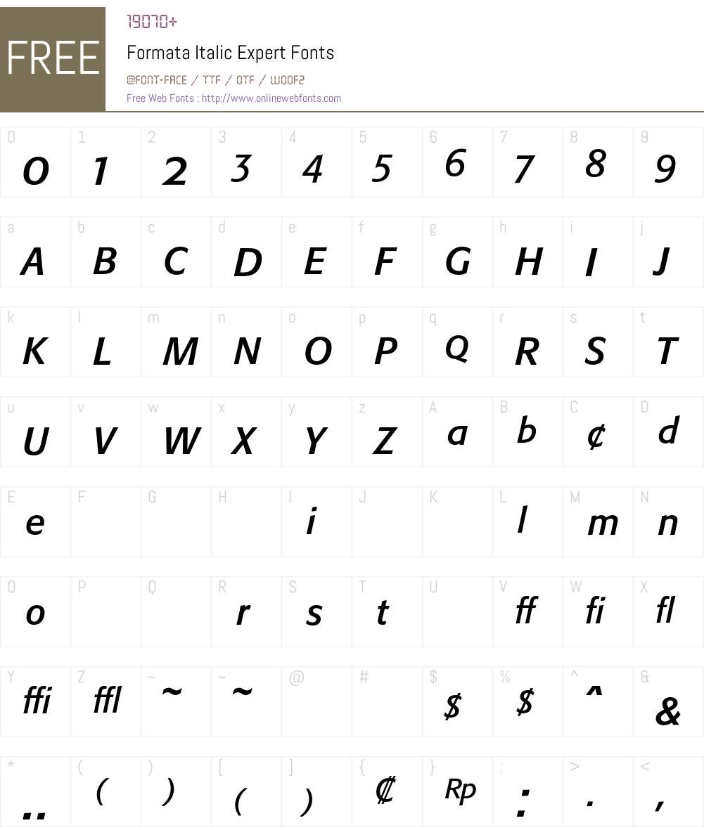 Formata Font Screenshots