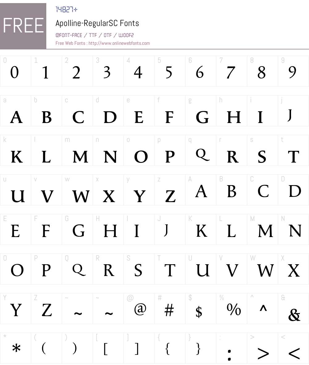 Apolline Font Screenshots