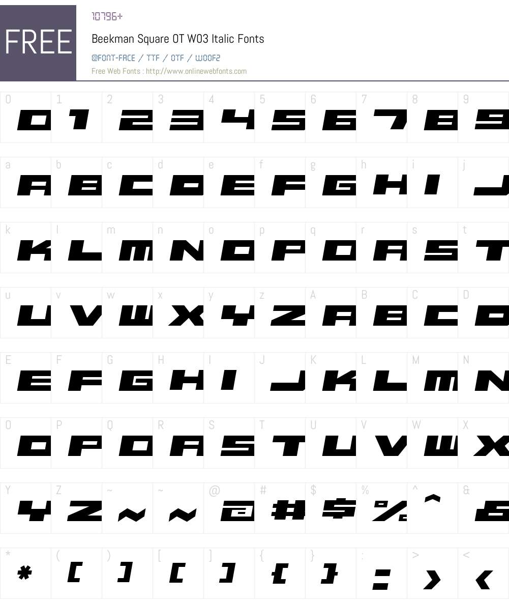 FF Beekman Square Font Screenshots
