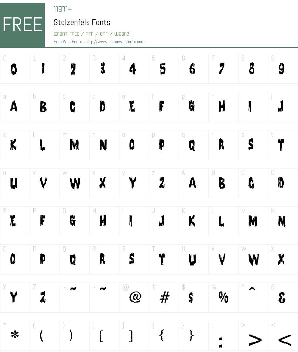Stolzenfels Font Screenshots