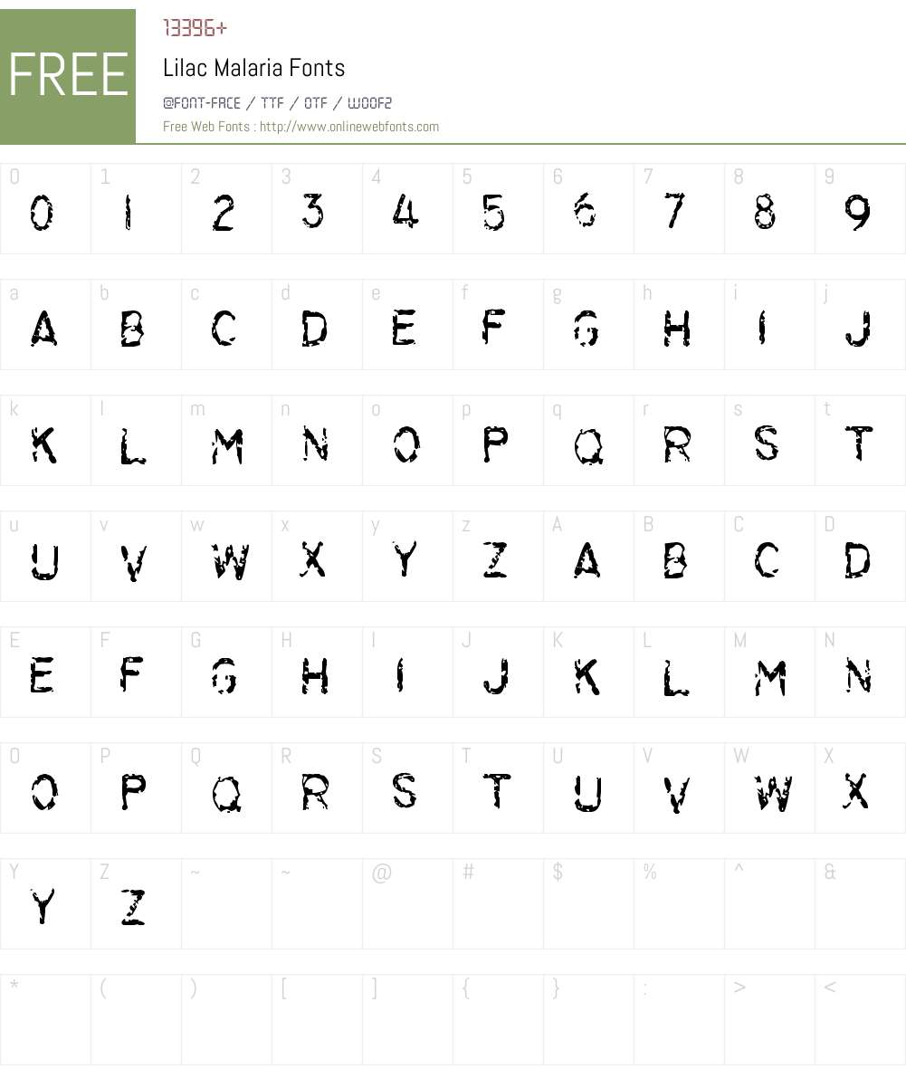 Lilac Malaria Font Screenshots