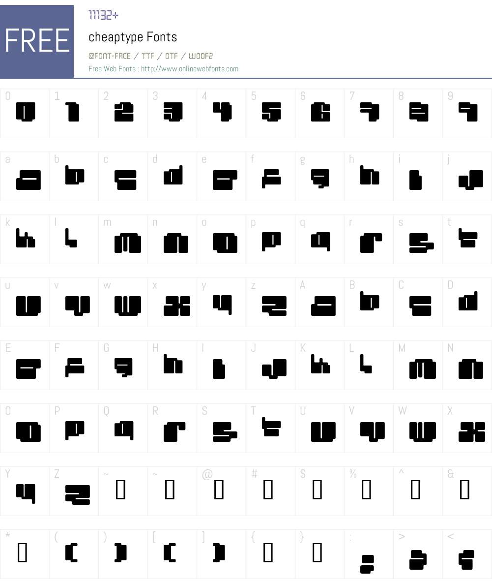 cheaptype Font Screenshots
