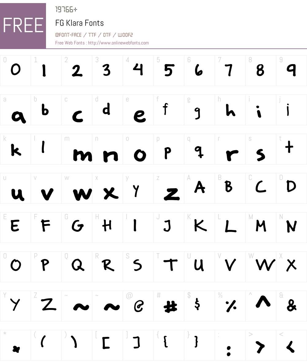 FG Klara Font Screenshots