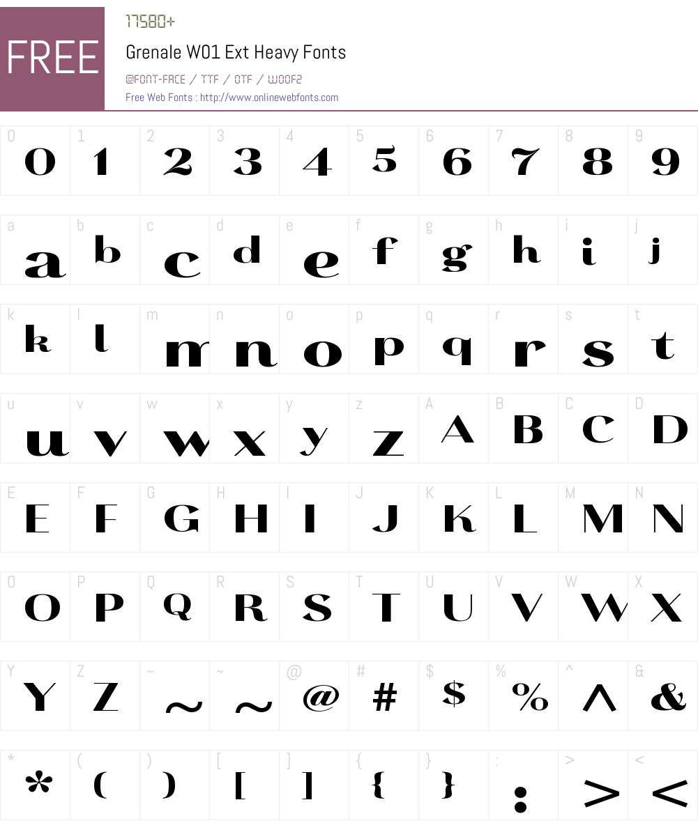 GrenaleW01-ExtHeavy Font Screenshots