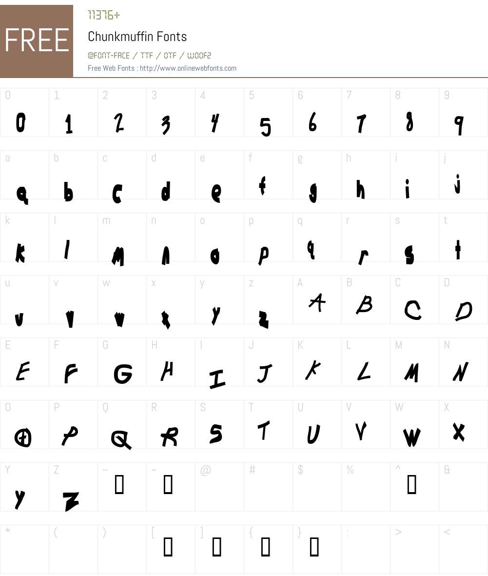 Chunkmuffin Font Screenshots