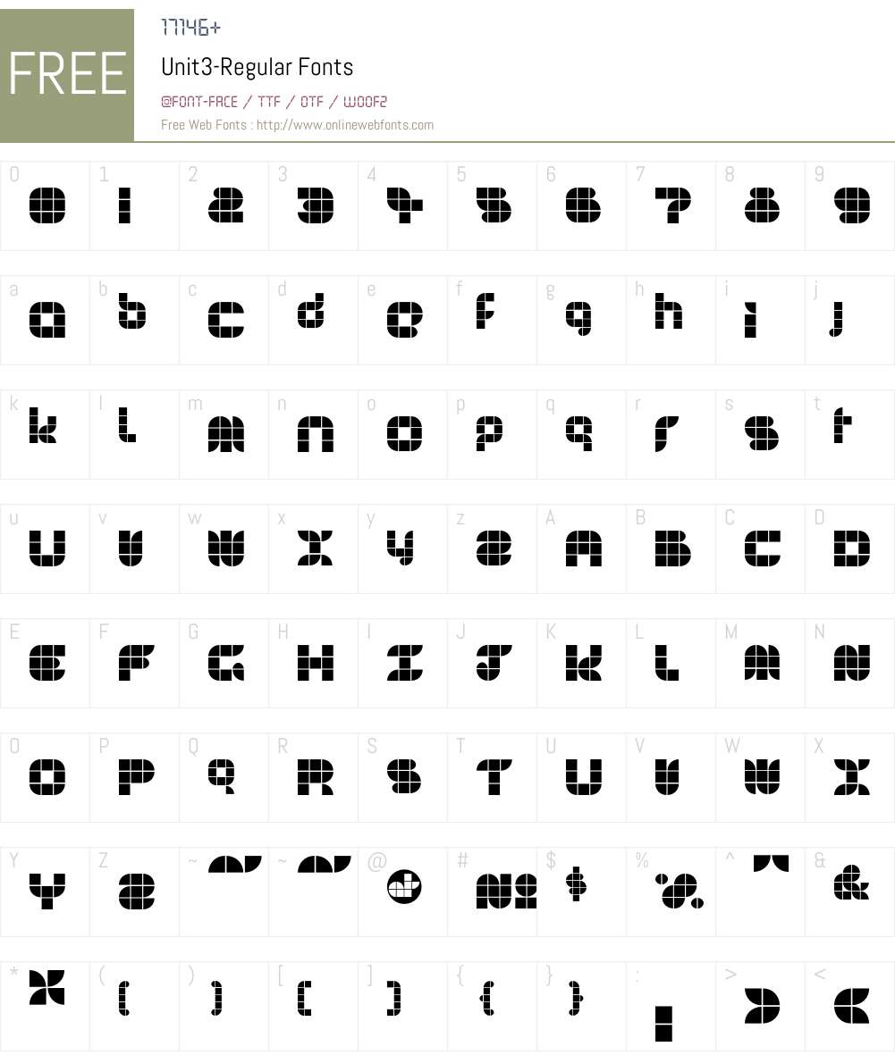 Unit3 Font Screenshots