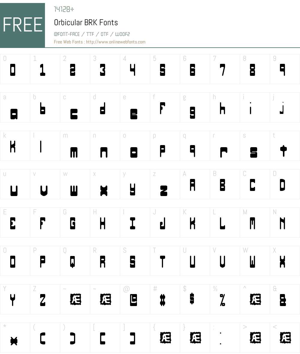 Orbicular BRK Font Screenshots