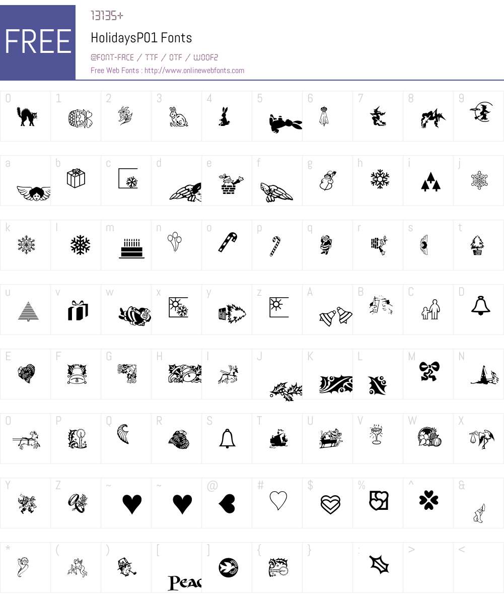 Holidays Font Screenshots