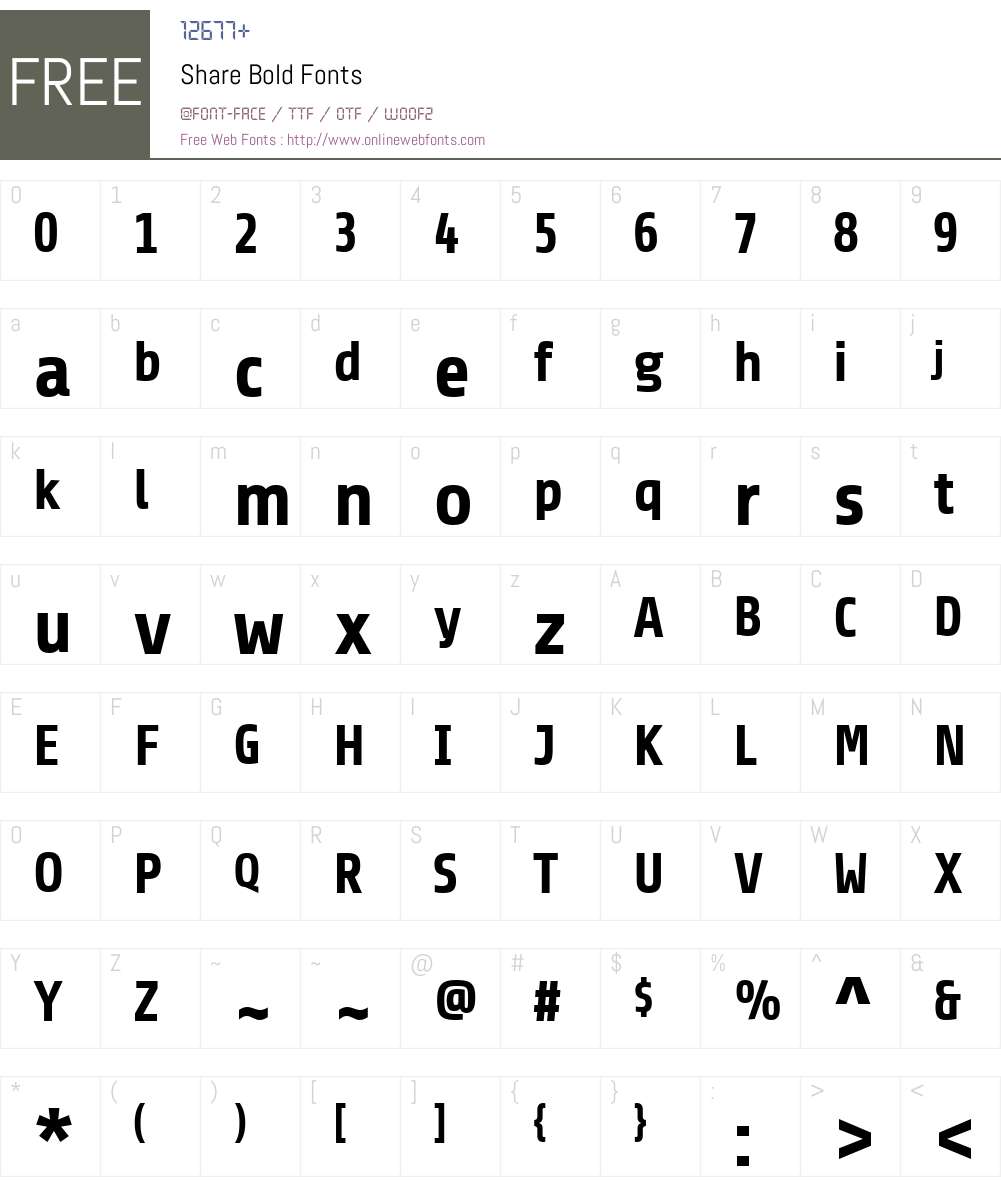 Share Font Screenshots