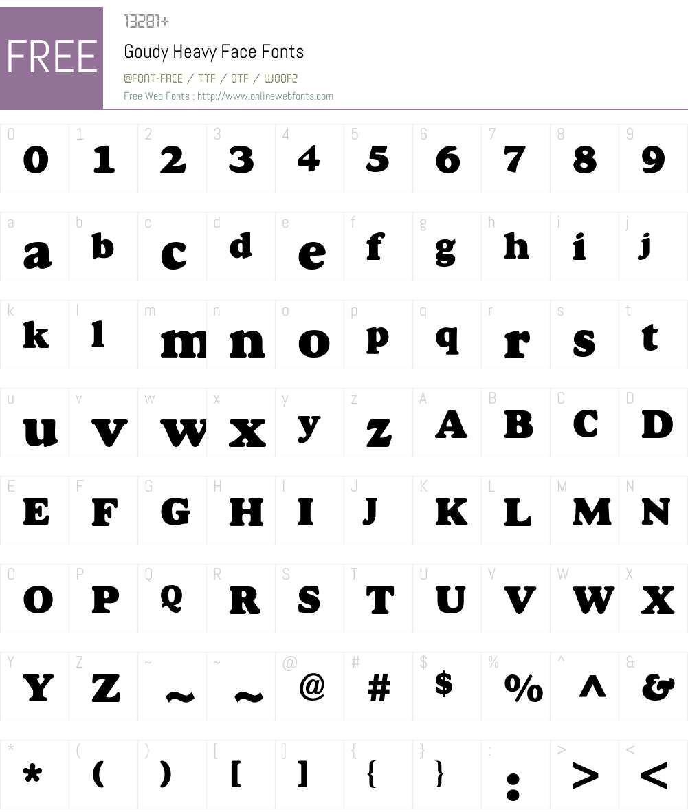 Goudy BQ Font Screenshots