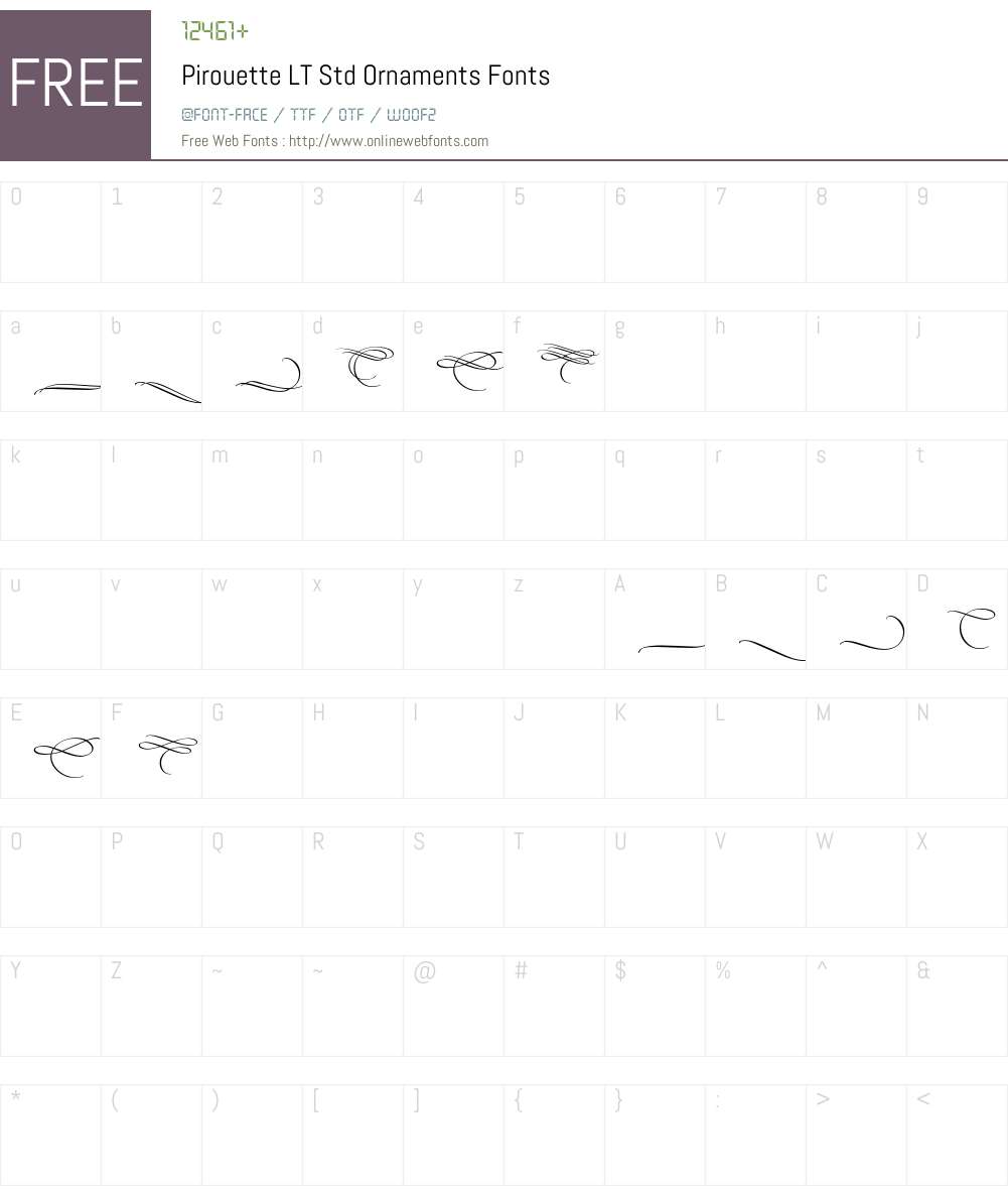 Pirouette LT Std Font Screenshots