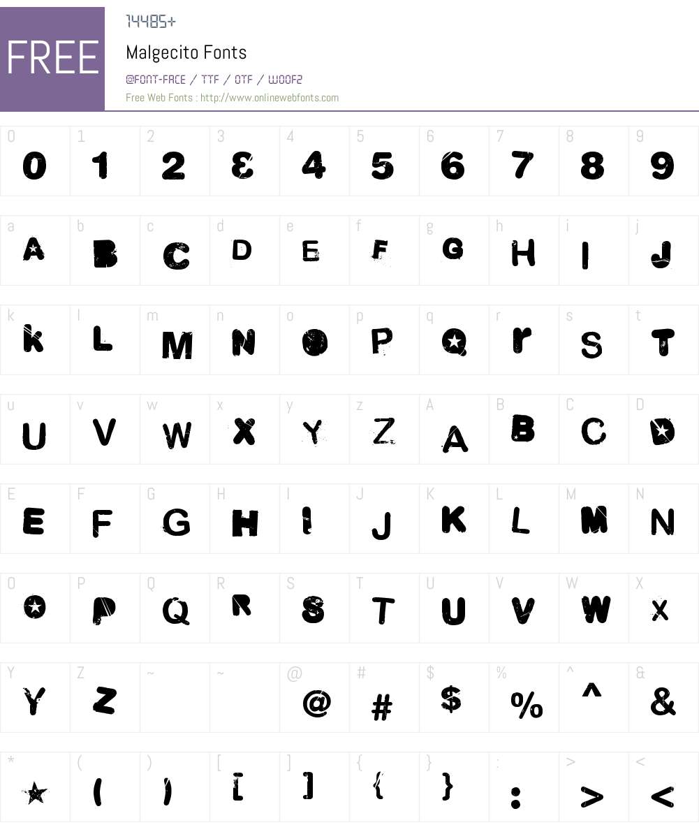 Malgecito Font Screenshots