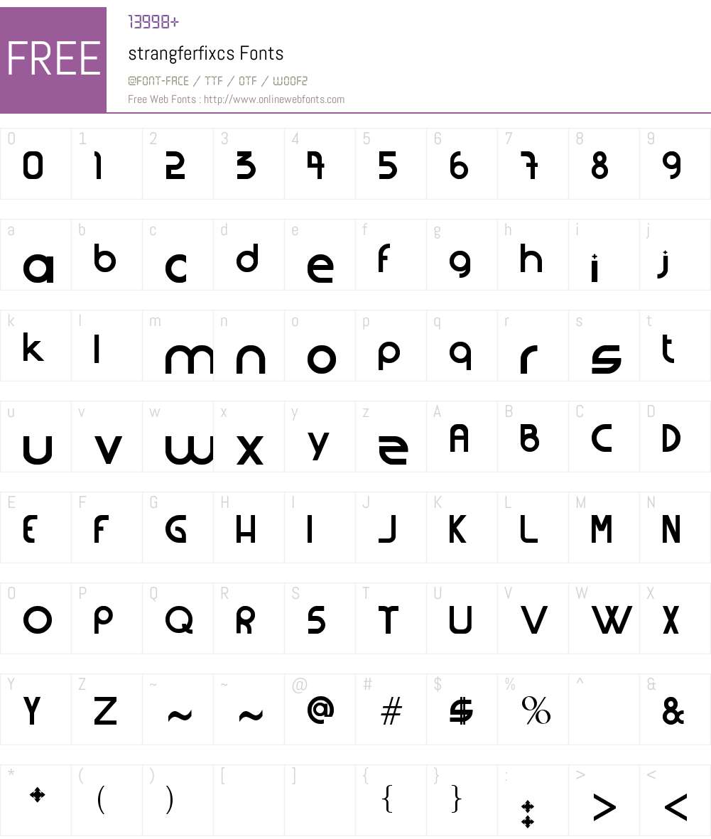 strangferfixcs Font Screenshots
