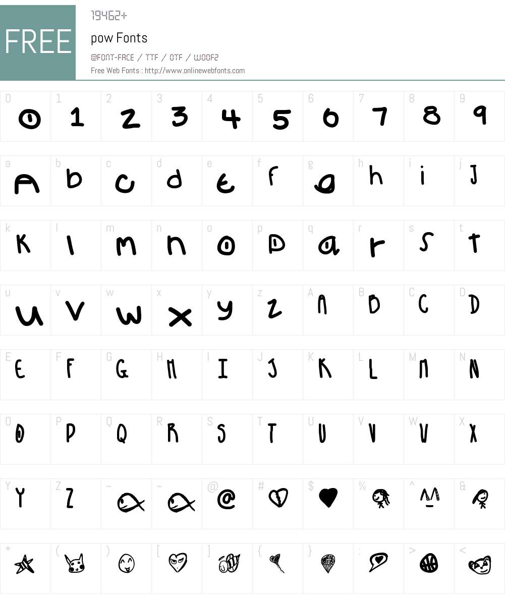 pow Font Screenshots