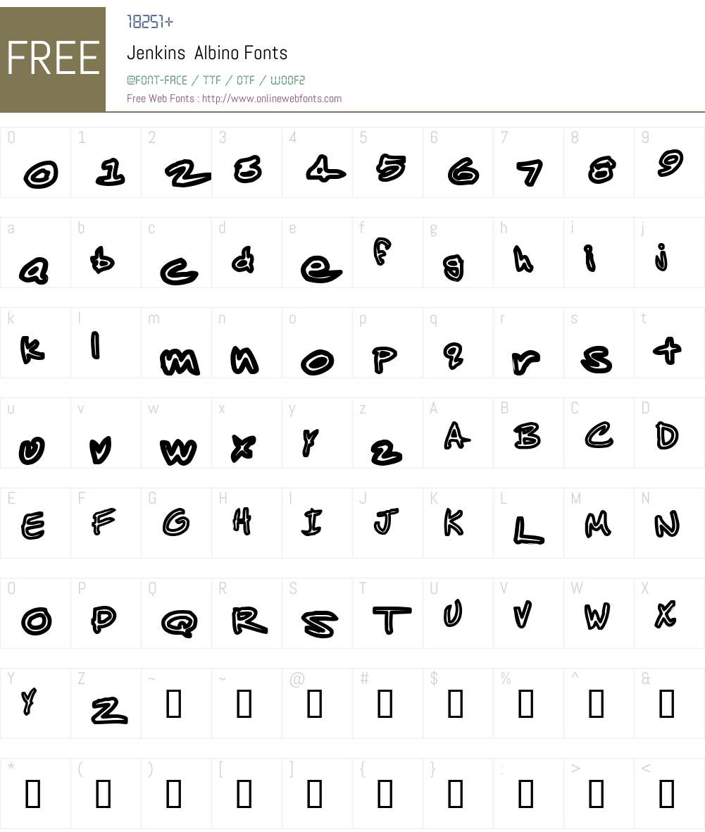 Jenkins Font Screenshots