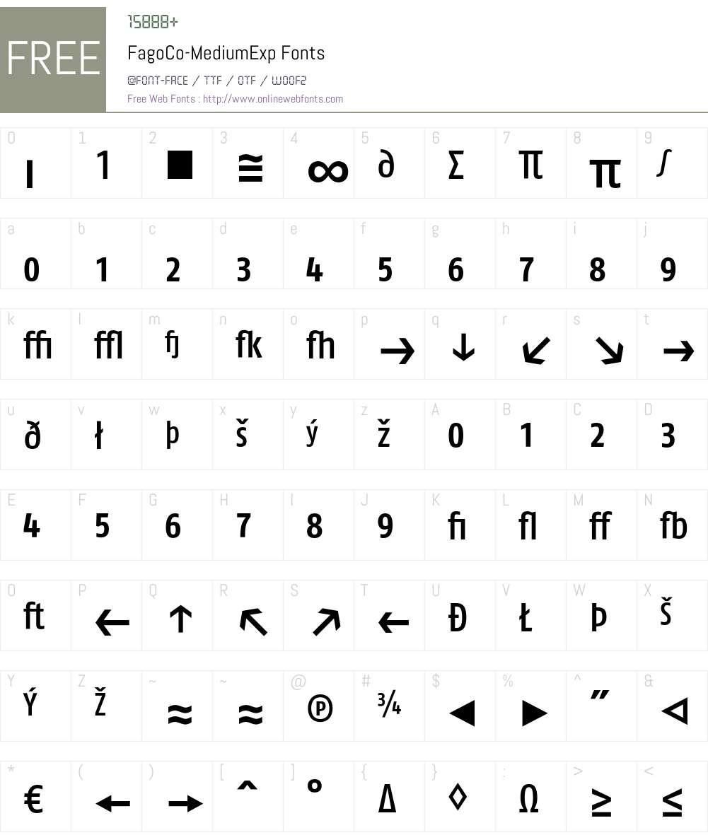 FagoCo Font Screenshots