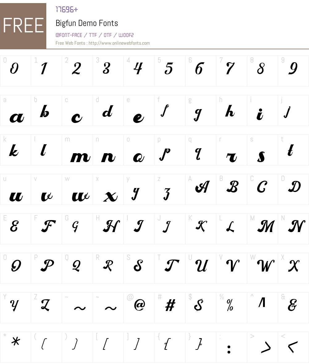 Bigfun Demo 1.002;Fontself Maker 3.1.0 Fonts Free Download ...