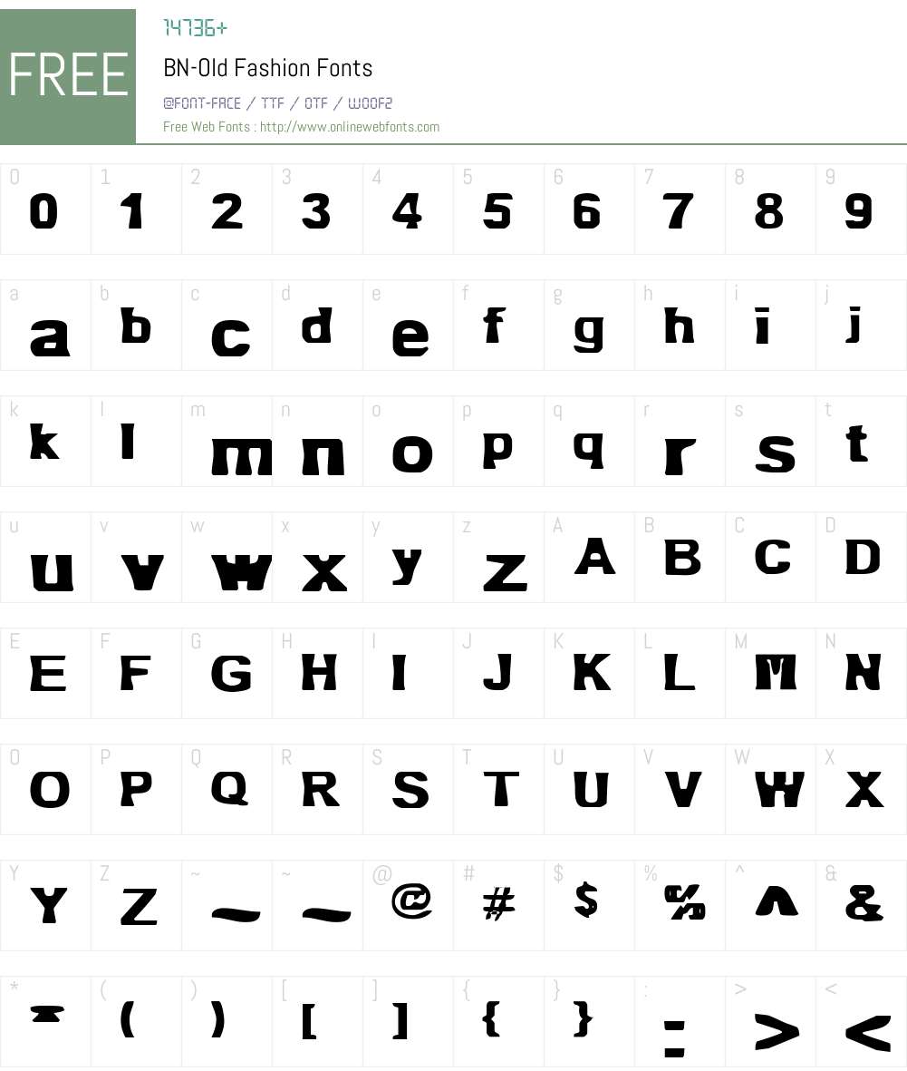 BN-Old Fashion Font Screenshots