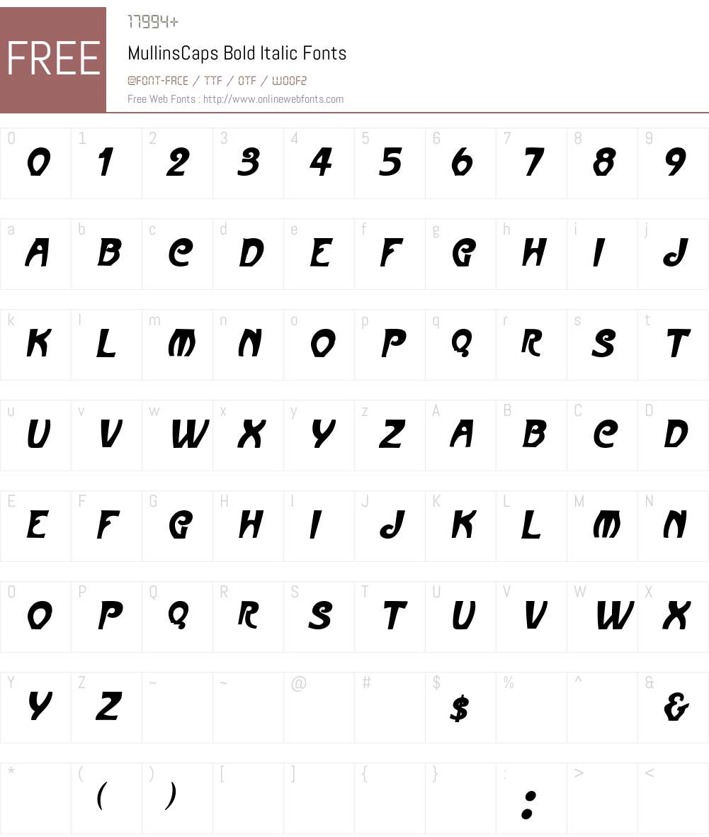 MullinsCaps Font Screenshots