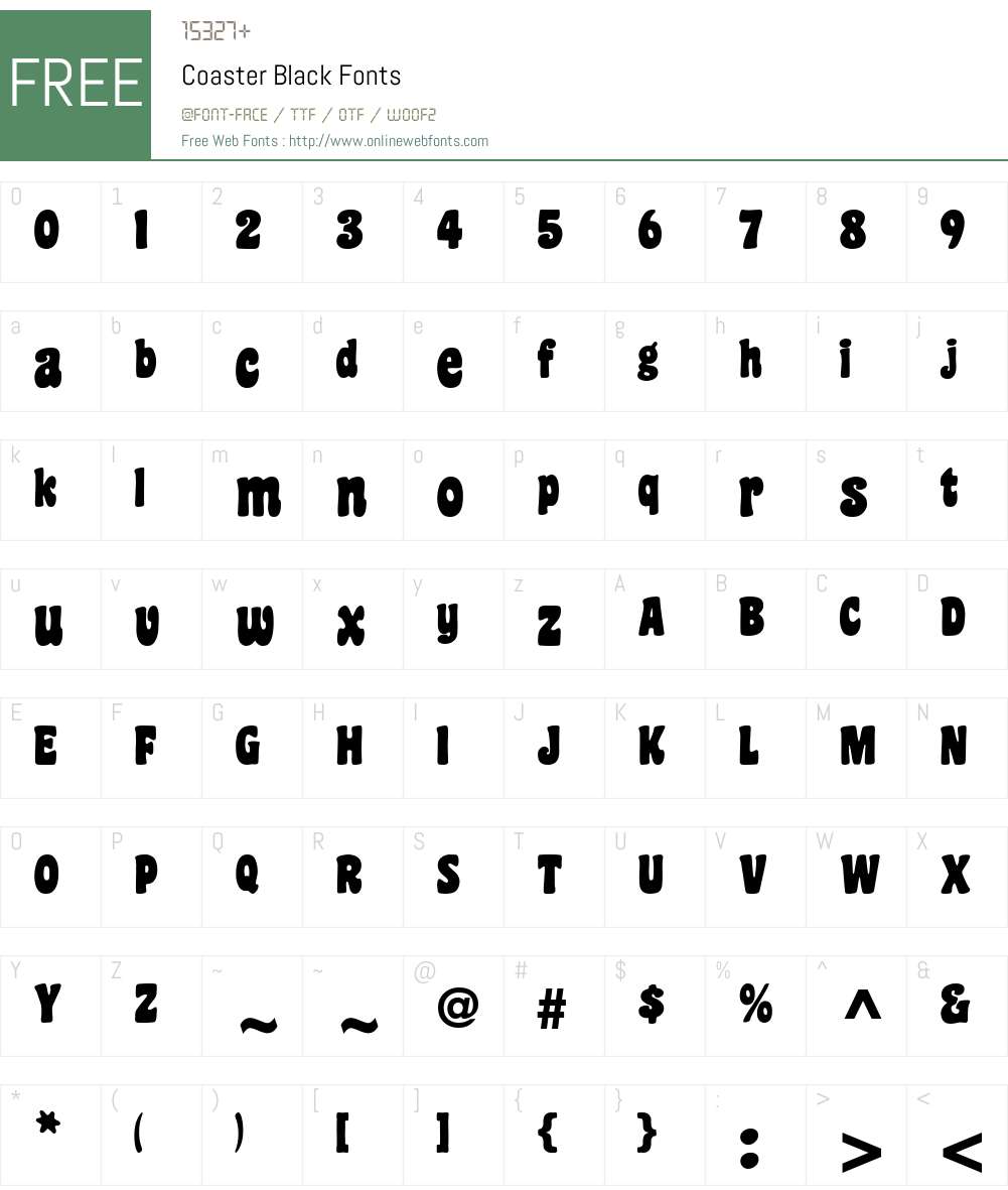 Coaster Font Screenshots