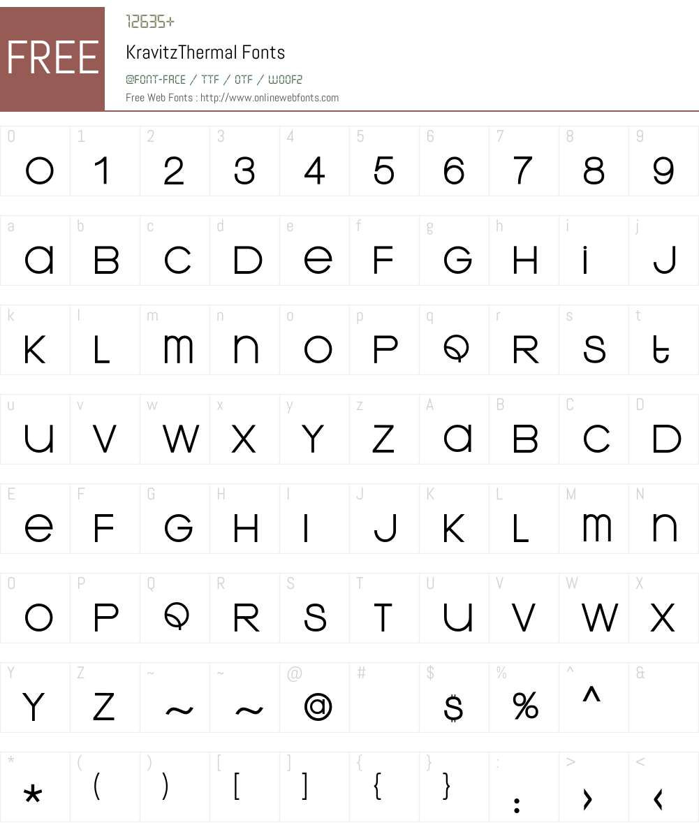 Kravitz Font Screenshots
